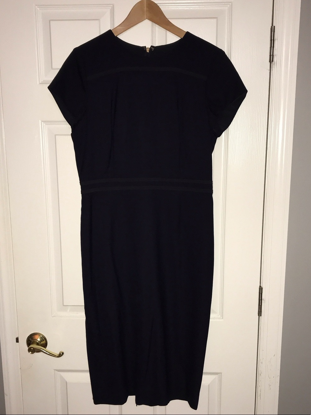 Tory Burch Navy Midi Sheath Dress